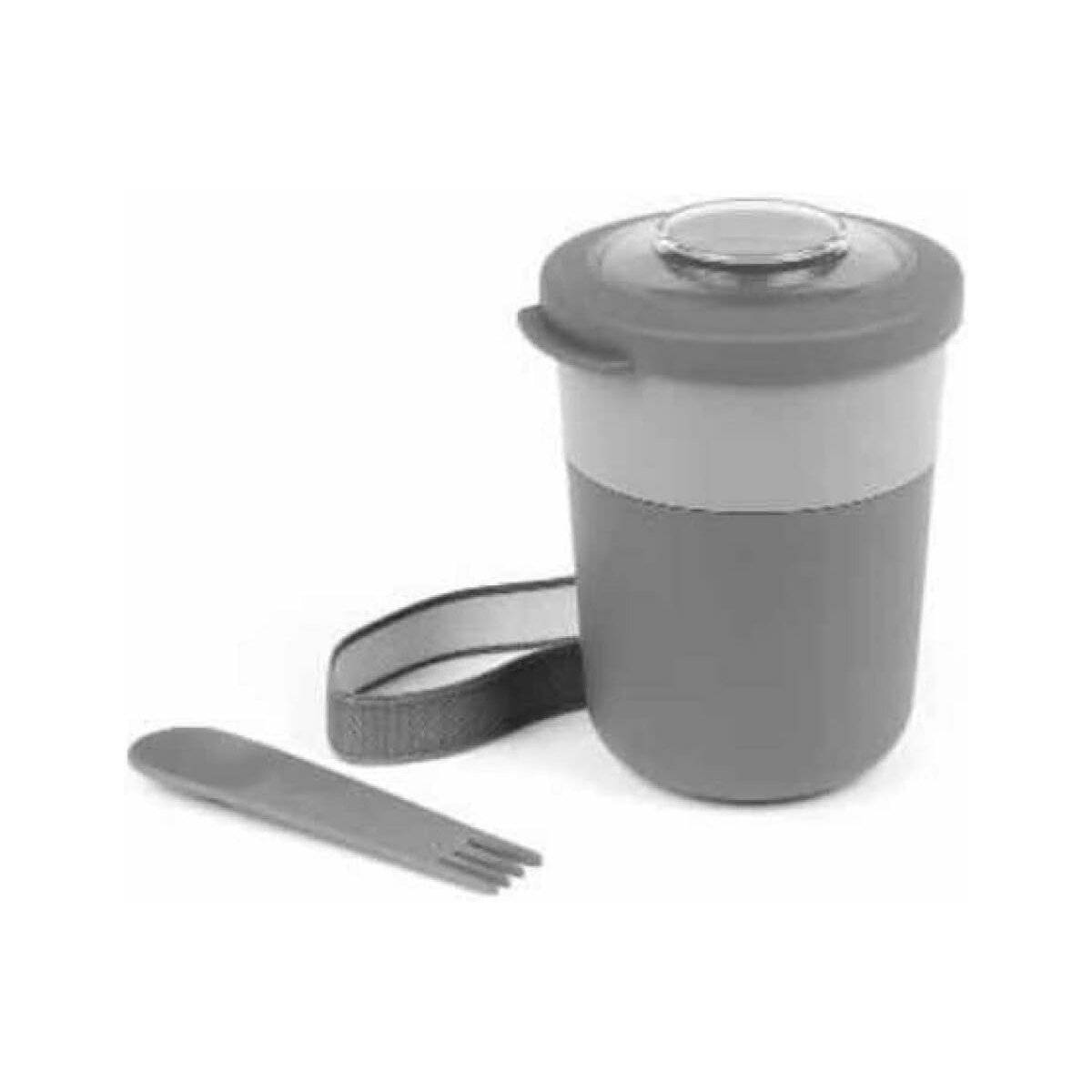 Set mit Snack-Schüsseln, 150 und 450 ml mit Spork  Grau