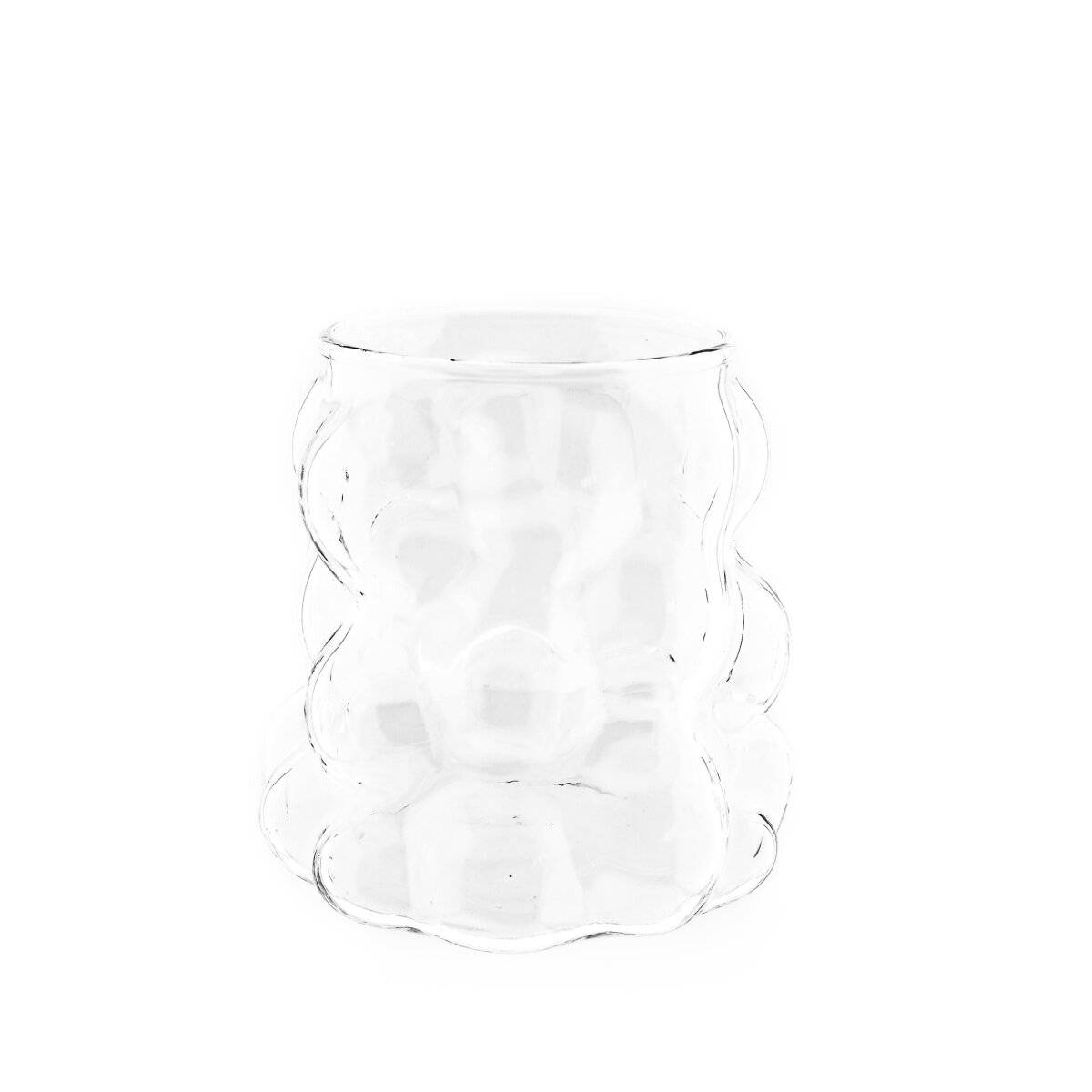 2er Trinkgläser Set 400 ml Bubble Gläser Transparent Wassergläser Hitzebeständig