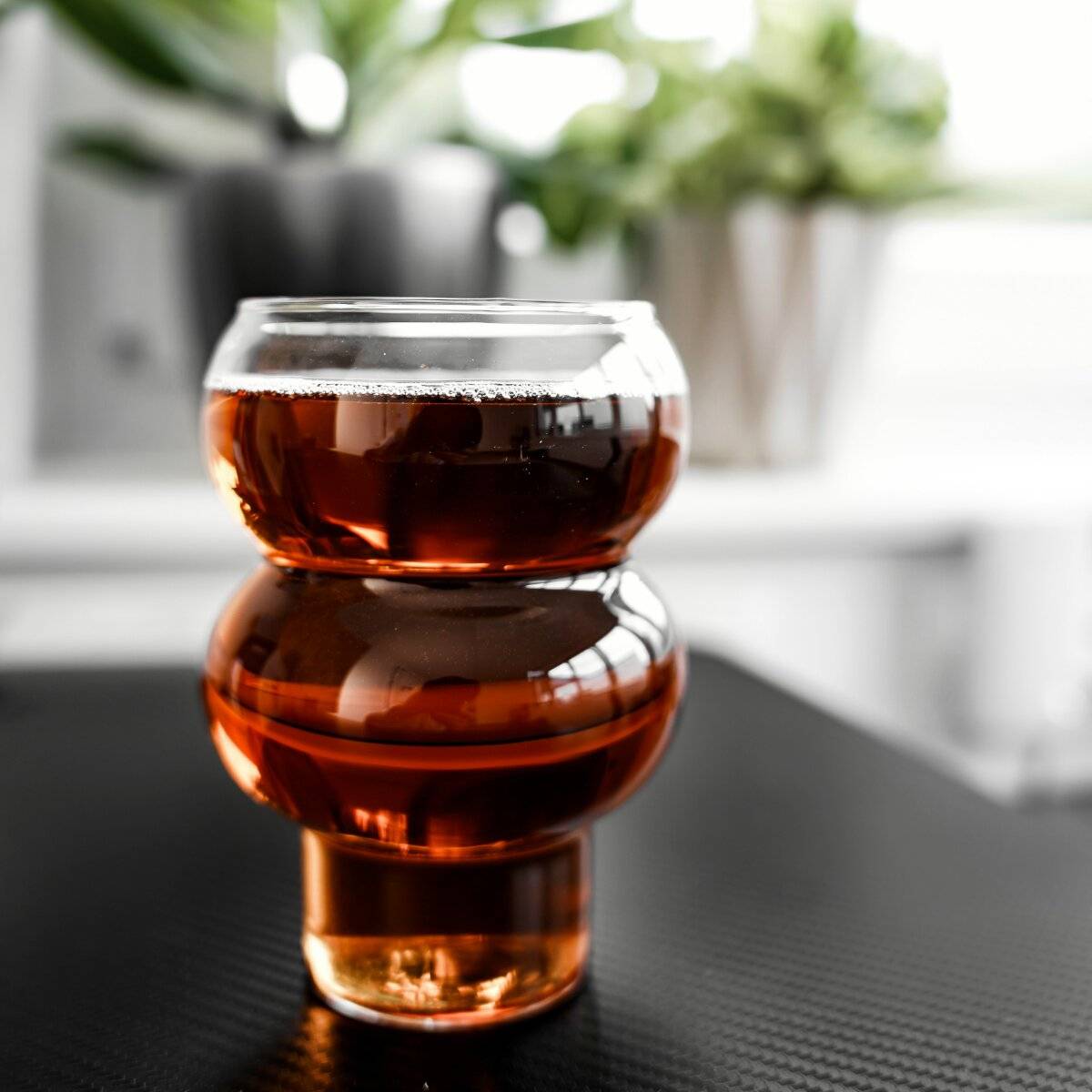 2er Trinkgläser-Set mit Bubble Design, 550 ml, Wassergläser, Transparent, Spülmaschinenfest