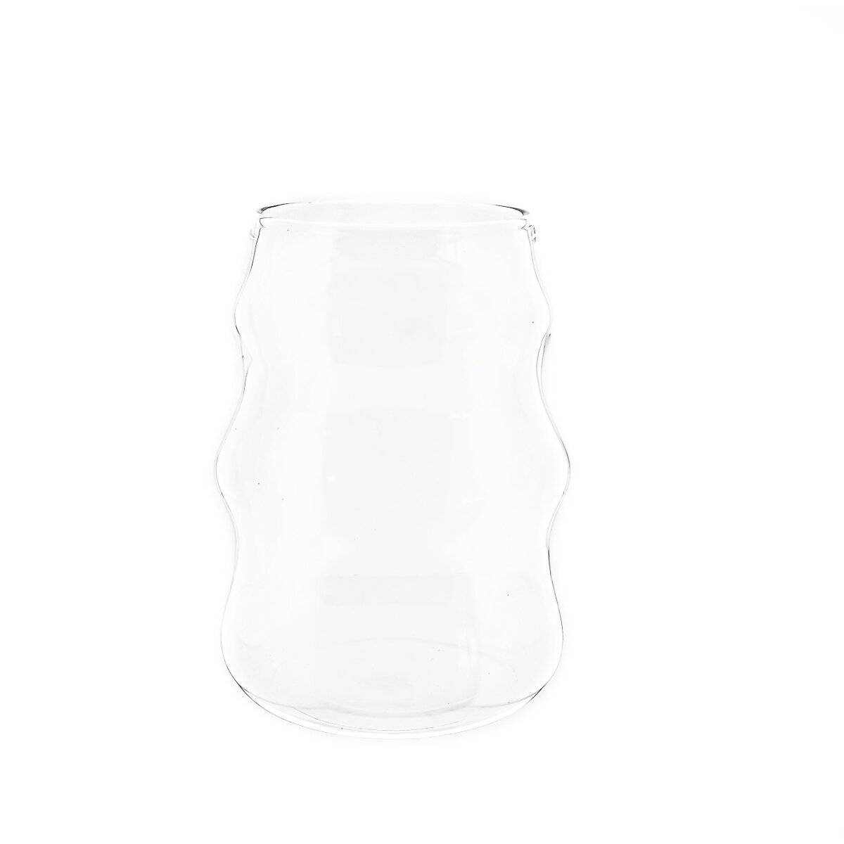 12er Gläser-Set 550 ml Wave Style in Transparent Trinkgläser, Wassergläser