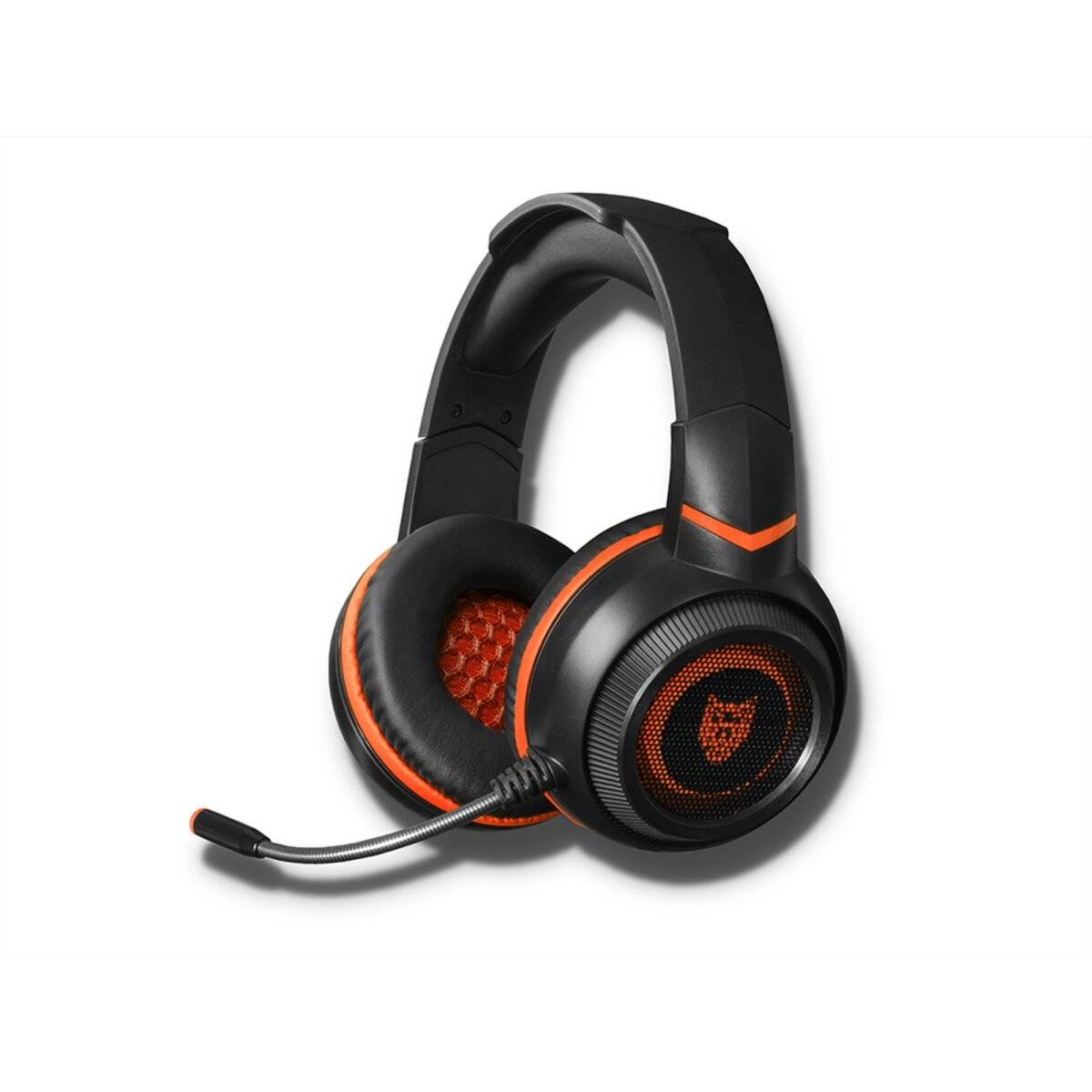 Gaming Kopfhörer mit 2,1 m Kabel in Schwarz, verstellbarer Kopfband, mit Mikrofon