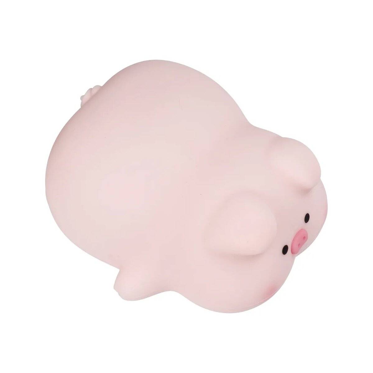 Niedliches Schweinchen-Nachtlicht mit 30 Minuten Timer - Silikon Nachtlicht mit Touch-Steuerung