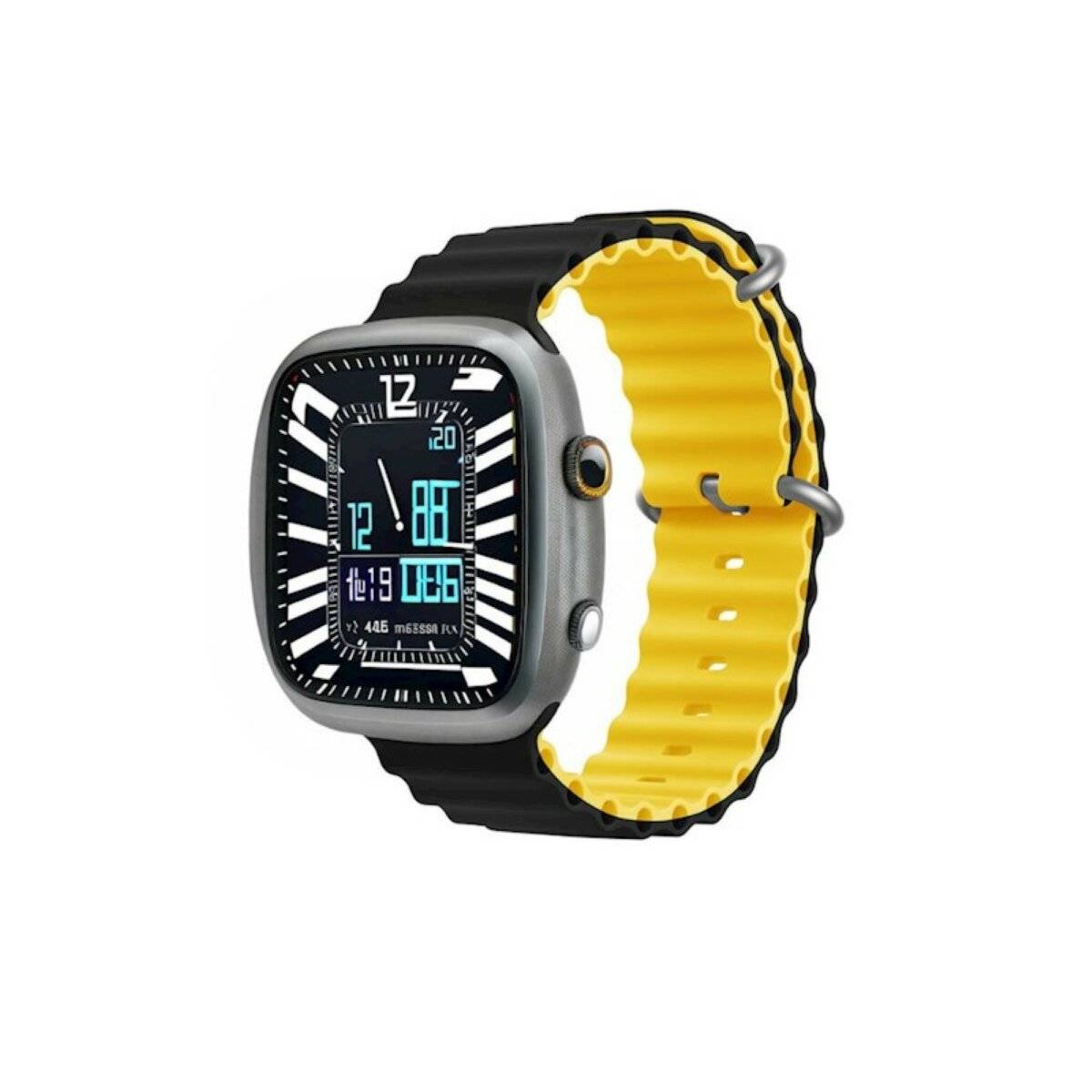 Devia Armband Deluxe Sport6 für Apple Watch 42mm/ 44mm/ 45mm/ 49mm Schwarz-Gelb