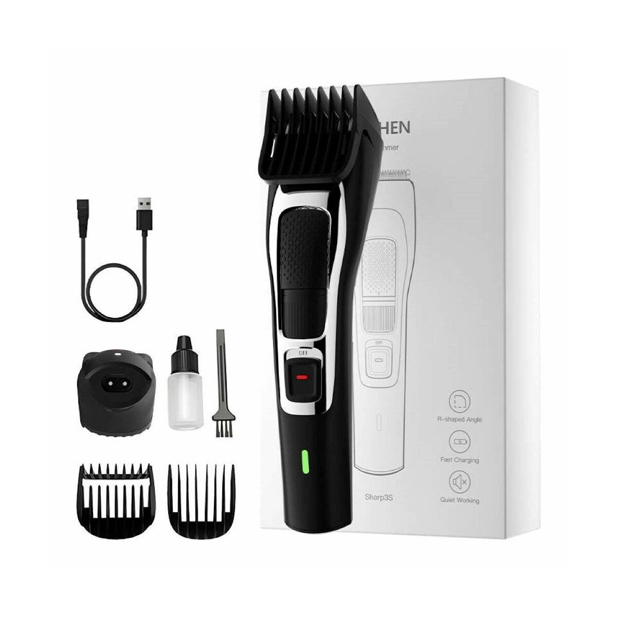 Haarschneider Sharp 3S mit speziellem Kammaufsatz von 1-20 mm einstellbar - 5 W Haarschneidemaschine