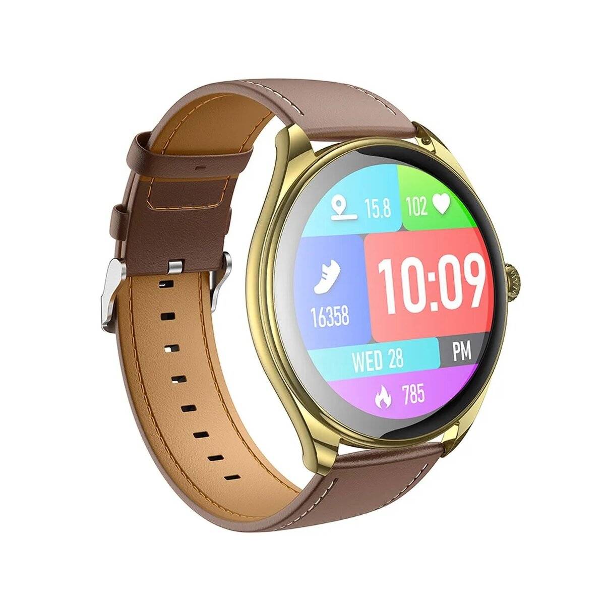 Elegante Watch mit Anruffunktion in Gold - multifunktionale wasserdichte Watch für jeden Anlass