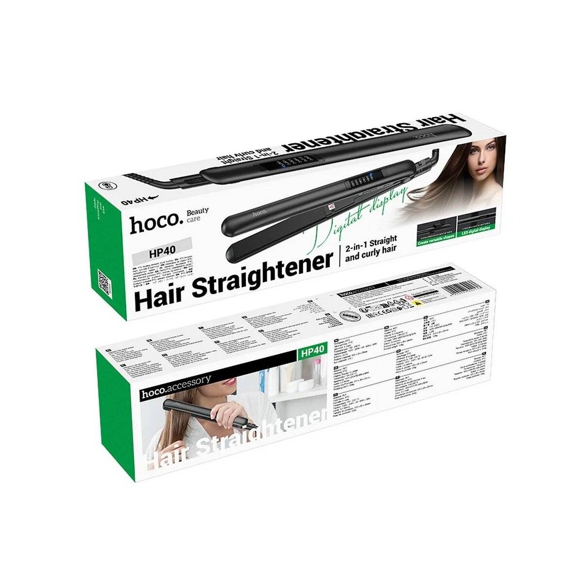 Glätteisen mit 6 Stufen - HP40 Haarglätter 120-230°C mit 2,2 m Kabel