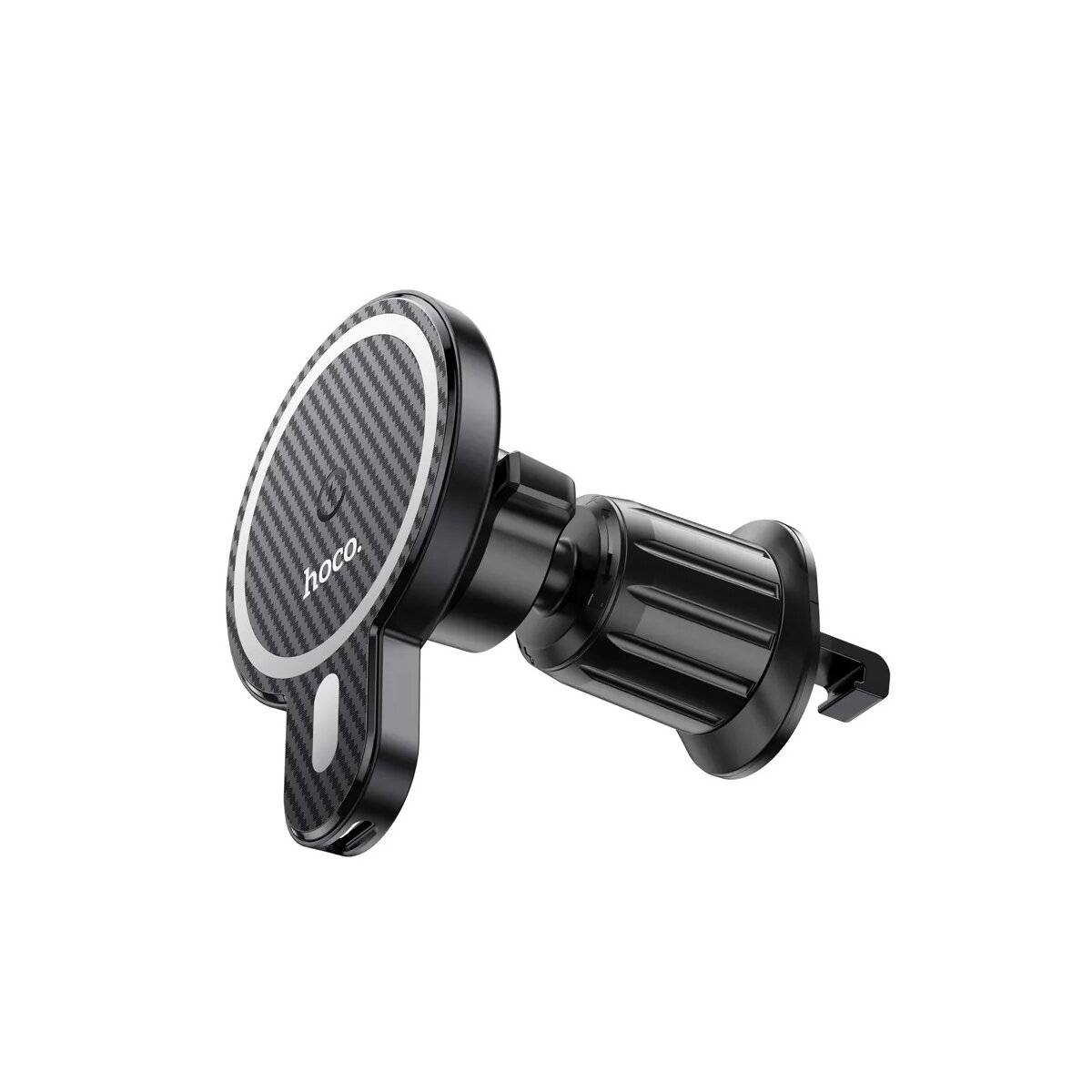 Autohalter mit kabelloser Induktionsladung - 15 W kompatibel mit iPhone - Schwarz