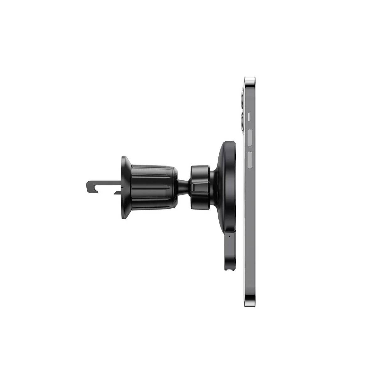 Autohalter mit kabelloser Induktionsladung - 15 W kompatibel mit iPhone - Schwarz