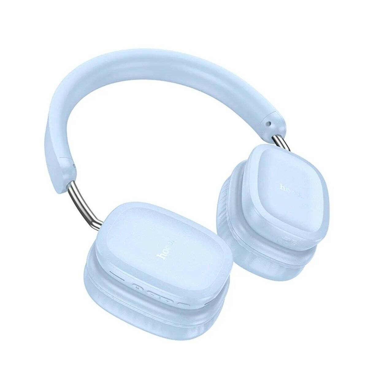 Verstellbare Bluetooth Kopfhörer 400 mAh Kabellose Ohrhörer Bluetooth V5.3 Blau
