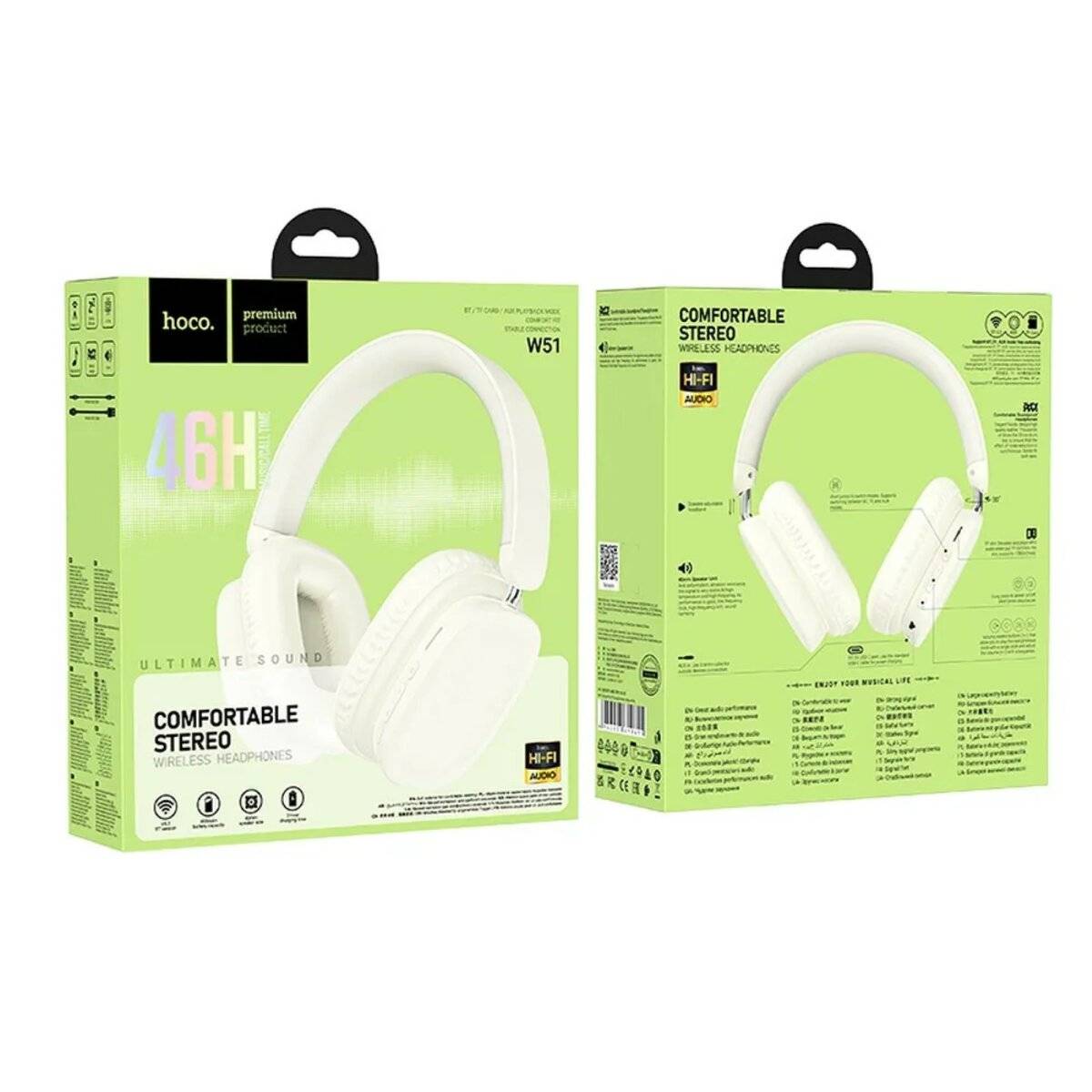Verstellbare Bluetooth Kopfhörer 400 mAh Kabellose Ohrhörer Bluetooth V5.3 Weiß