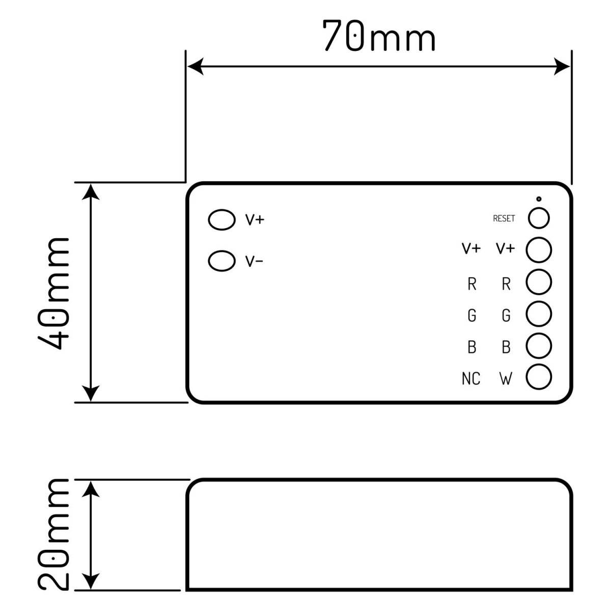 LED line® Controller VARIANTE RF RGB/RGBW + Fernbedienung