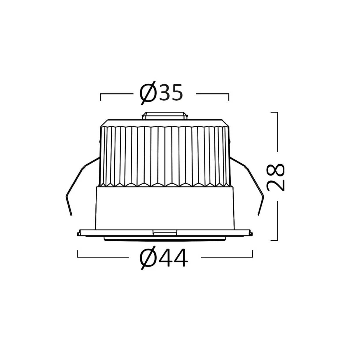LED Einbauspot Minispot 3W IP54 rund weiß/schwarz/gold/silber Ø 3,5 cm (deckenausschnitt) kaltweiß (6400 K)
