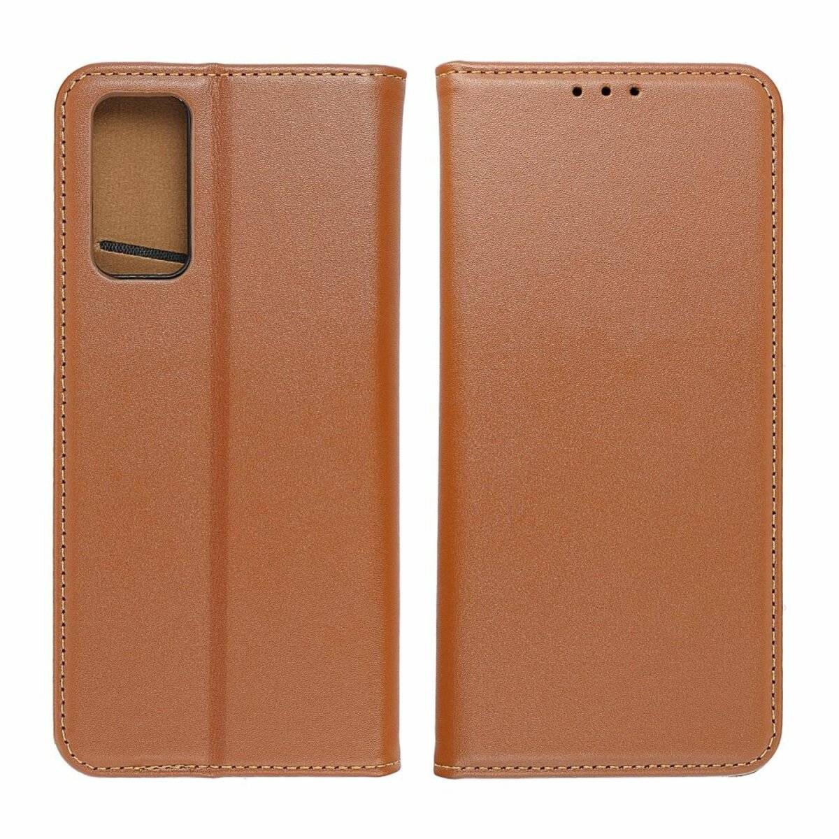 Smart Pro Echt Leder Hülle Tasche kompatibel mit Xiaomi Redmi Note 13 Pro 4G Braun