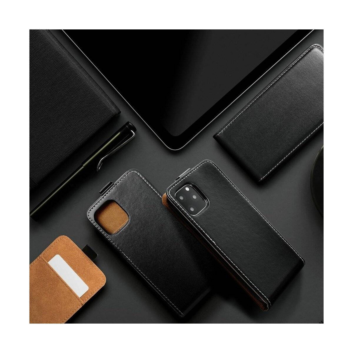 Flip Case kompatibel mit Xiaomi Redmi Note 13 5G Handy Tasche vertikal aufklappbar Schutzhülle Klapp Hülle schwarz