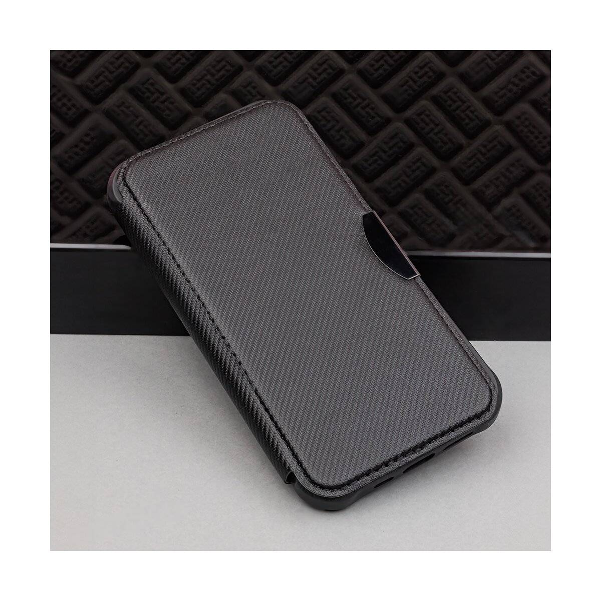 Smart Carbon Handy Hülle kompatibel mit iPhone 15 Pro 6,1" Schwarz