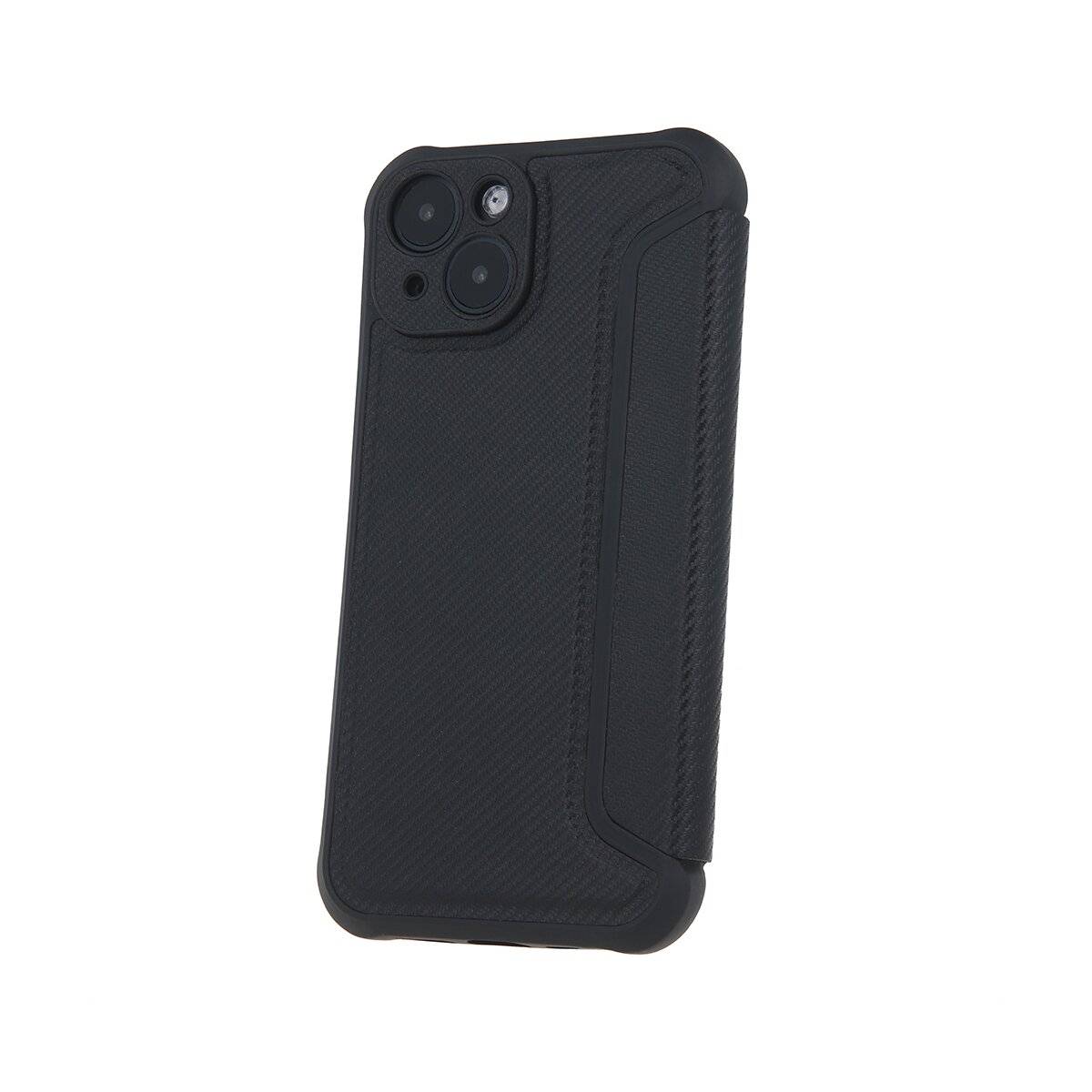 Smart Carbon Handy Hülle kompatibel mit iPhone 15 Pro 6,1" Schwarz