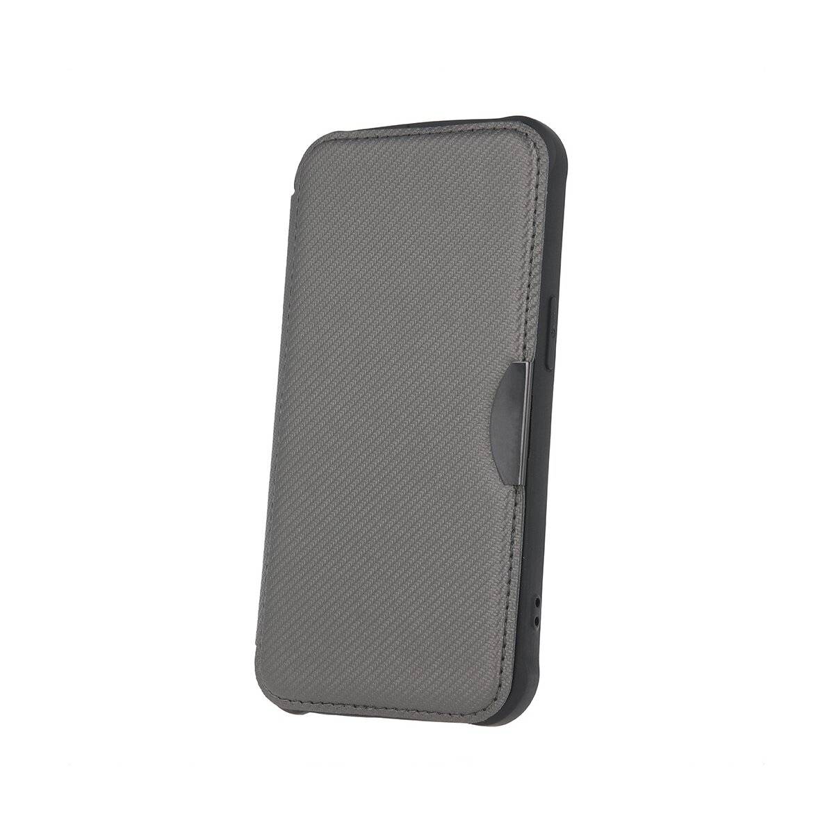 Smart Carbon Handy Hülle kompatibel mit iPhone 15 6,1" Silber