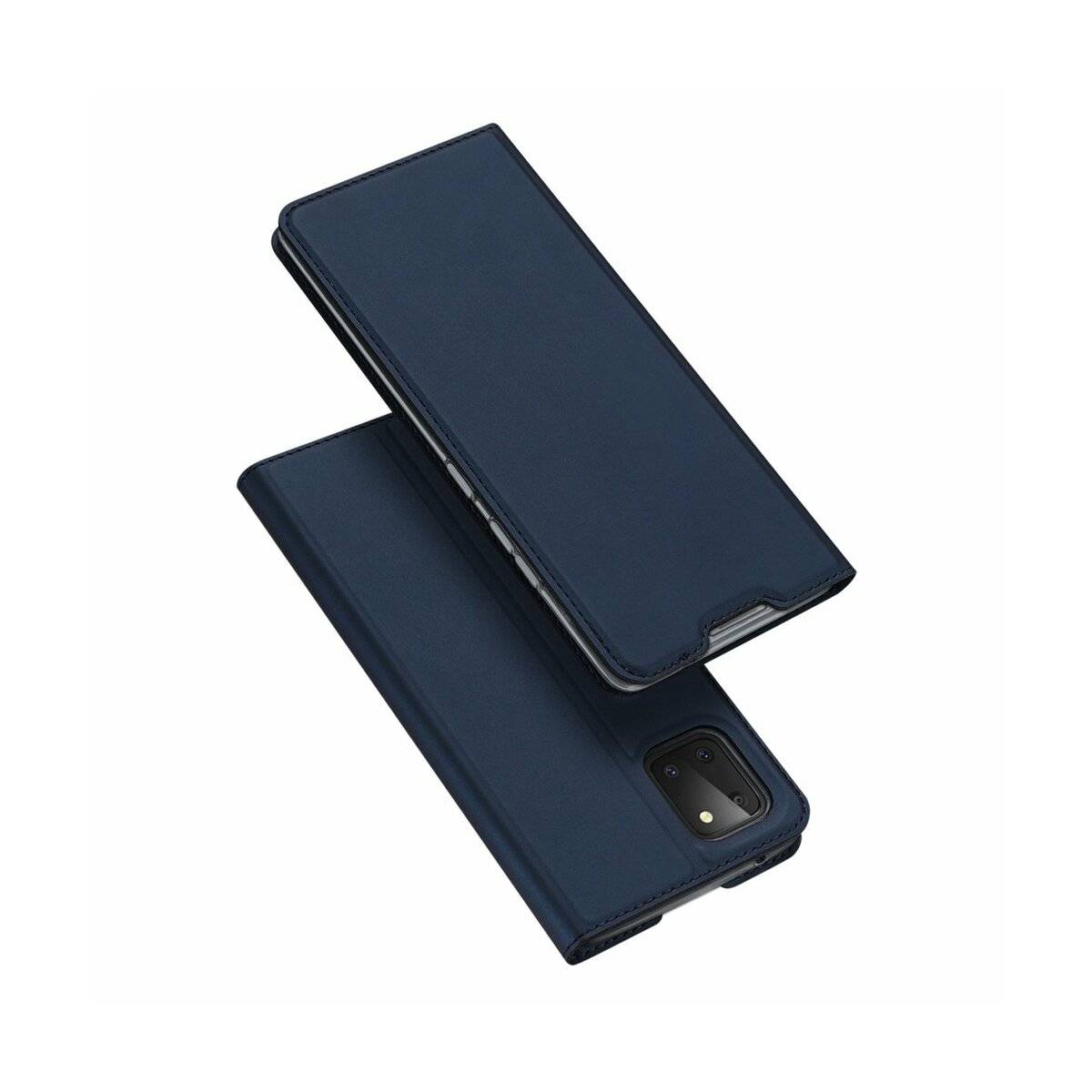 Buch Tasche kompatibel mit SAMSUNG GALAXY A55 5G Hülle Etui Brieftasche Schutzhülle mit Standfunktion, Kartenfach Blau