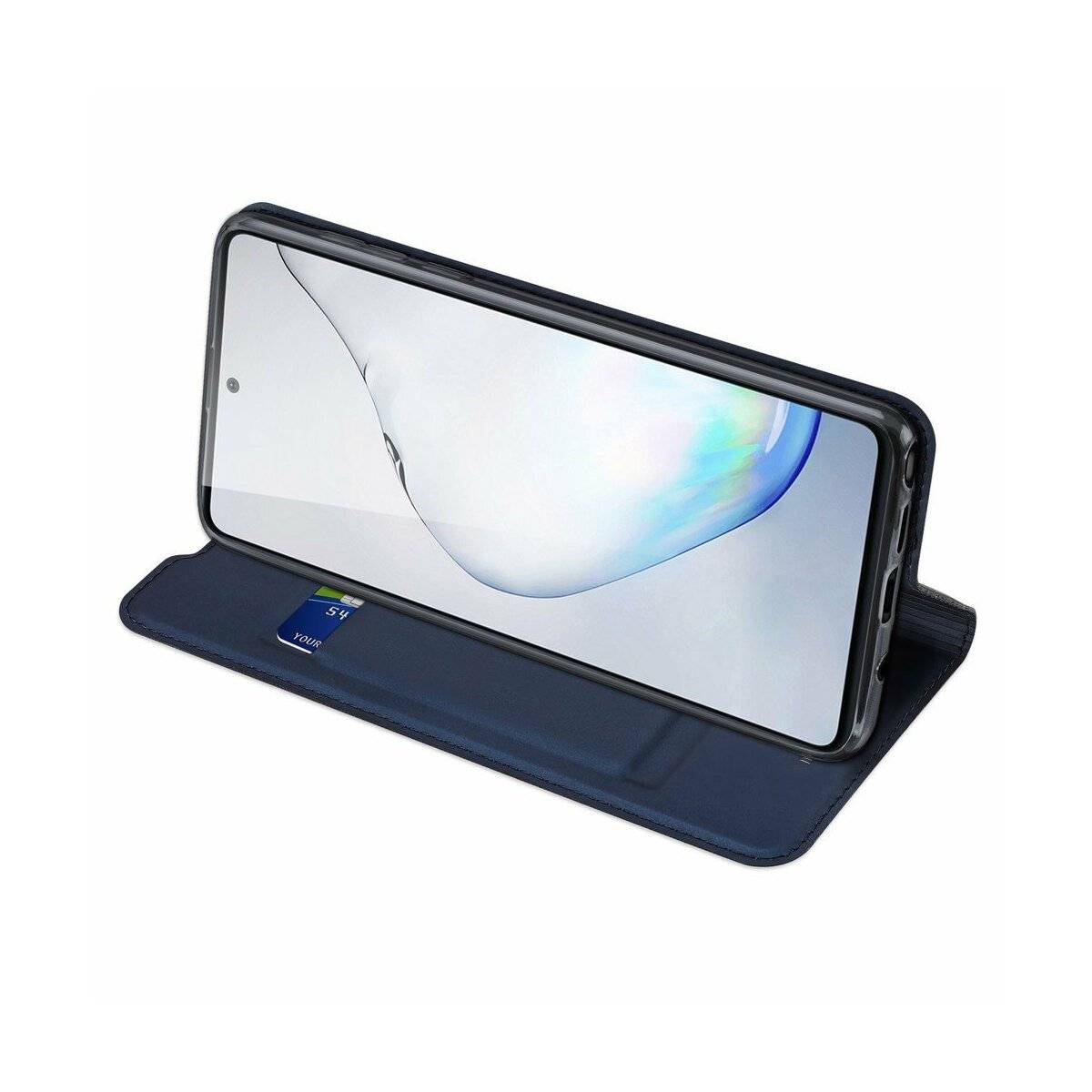 Buch Tasche kompatibel mit SAMSUNG GALAXY A55 5G Hülle Etui Brieftasche Schutzhülle mit Standfunktion, Kartenfach Blau