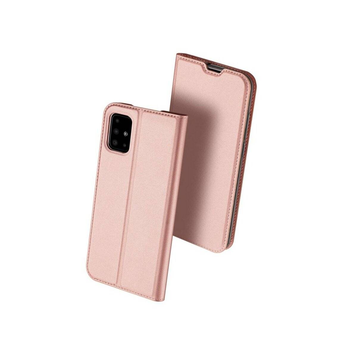 Buch Tasche kompatibel mit SAMSUNG GALAXY A55 5G Hülle Etui Brieftasche Schutzhülle mit Standfunktion, Kartenfach Rose