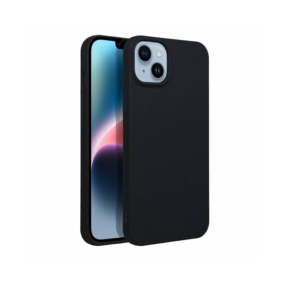 Silikon Hülle Basic kompatibel mit Motorola Moto Edge 50 Pro Case TPU Soft Handy Cover Schutz Schwarz
