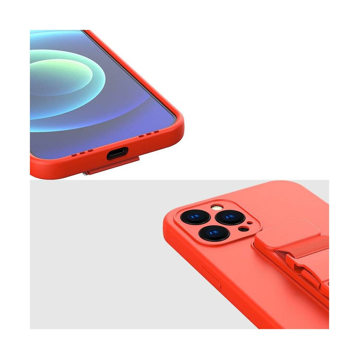 Rope Case Handy Hülle mit Lanyard Umhängen Sport Handykette Bauch Arm kompatibel mit iPhone 13 Mini Dunkelblau
