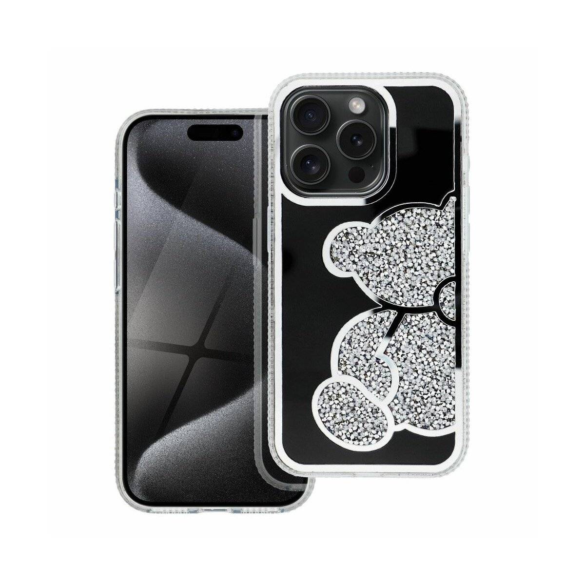 Teddy Bear Handyhülle kompatibel mit iPhone 16 Pro Silber