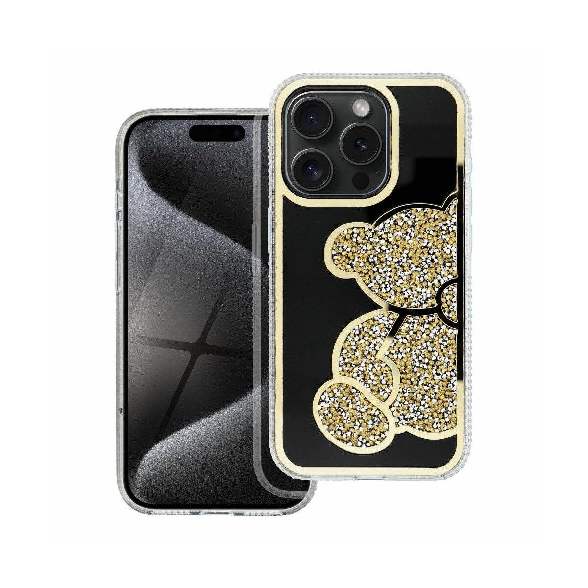 Teddy Bear Handyhülle kompatibel mit iPhone 16 Pro Gold