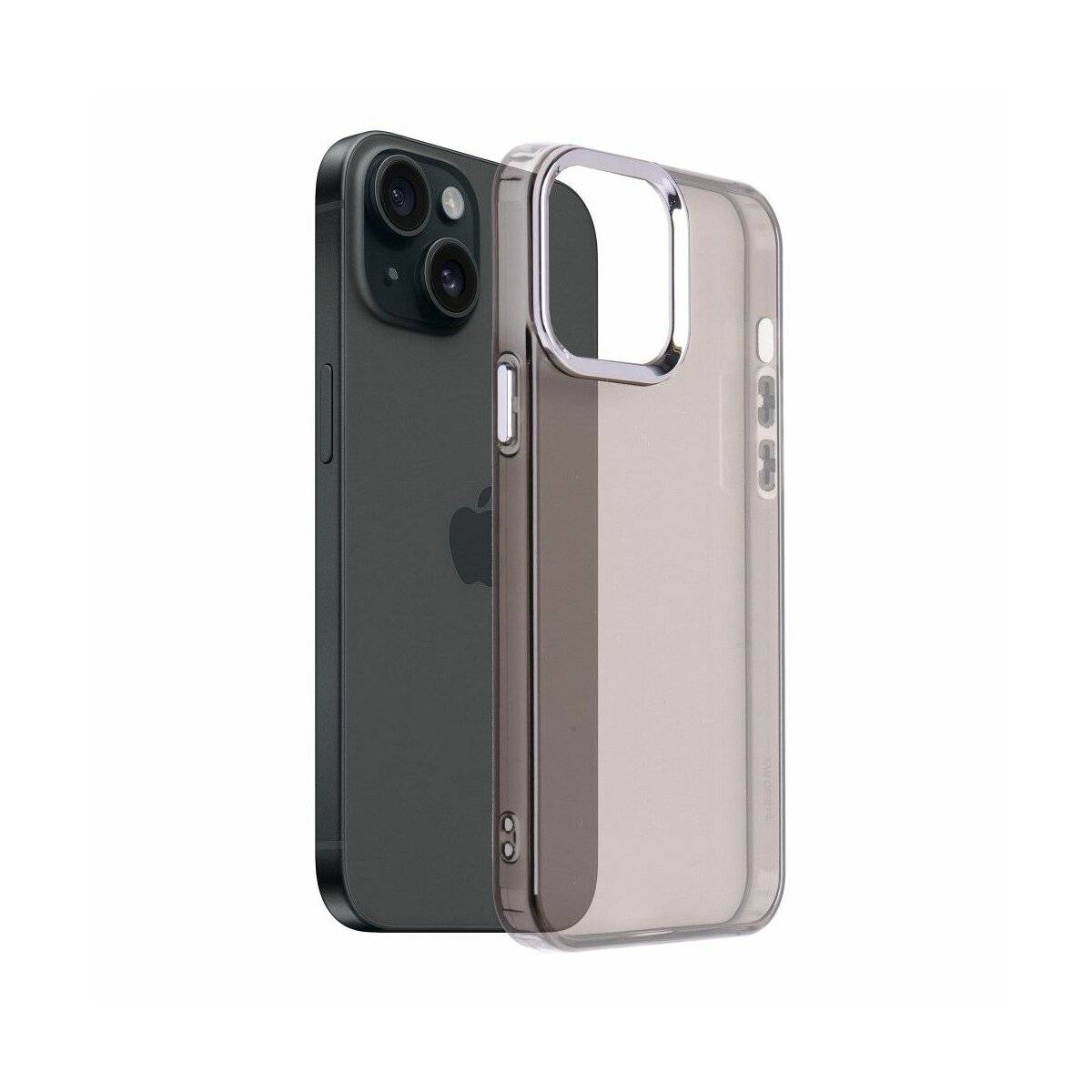 Pearl Handyhülle mit transparentem Design kompatibel mit iPhone 16 Pro Max Schwarz