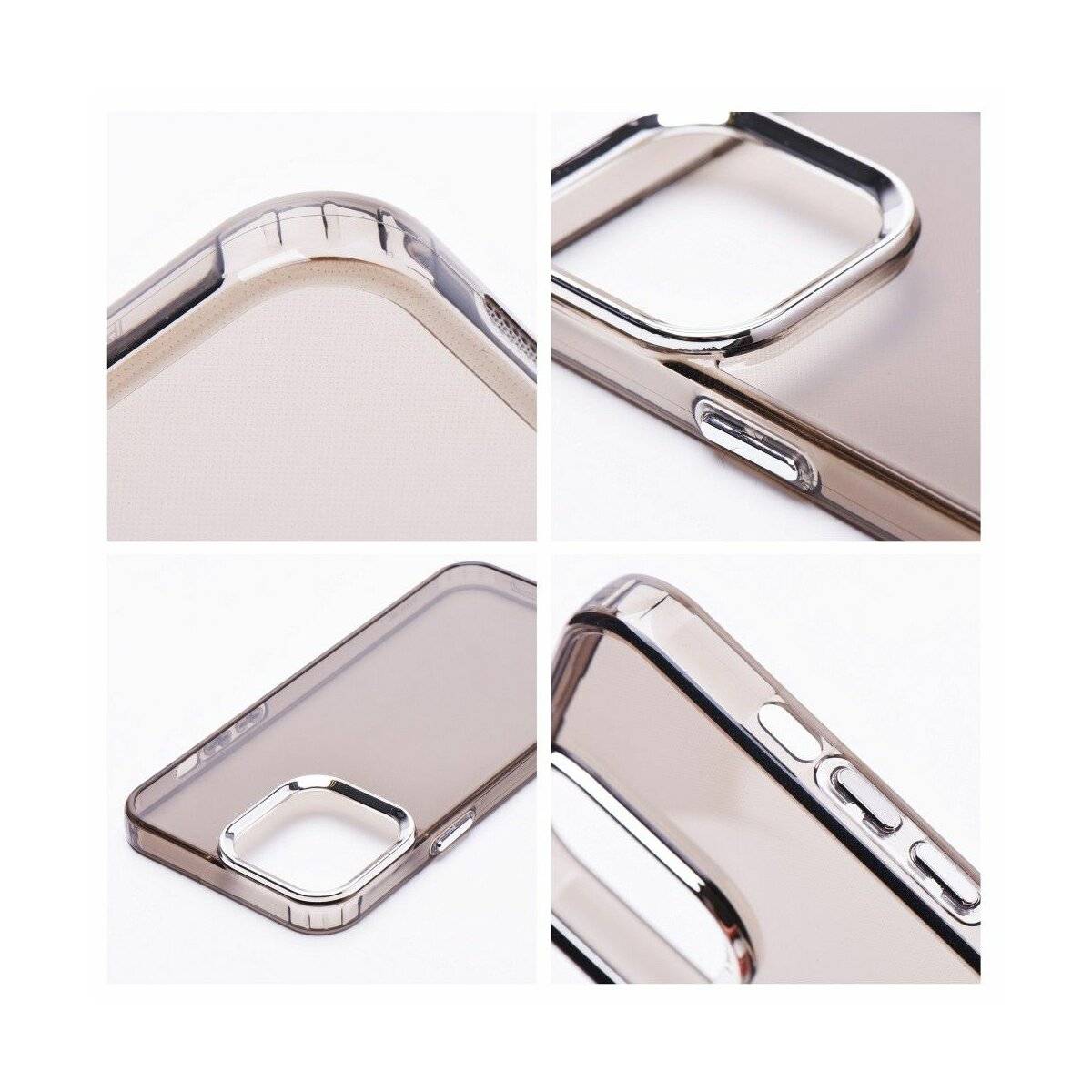 Pearl Handyhülle mit transparentem Design kompatibel mit iPhone 16 Pro Max Schwarz