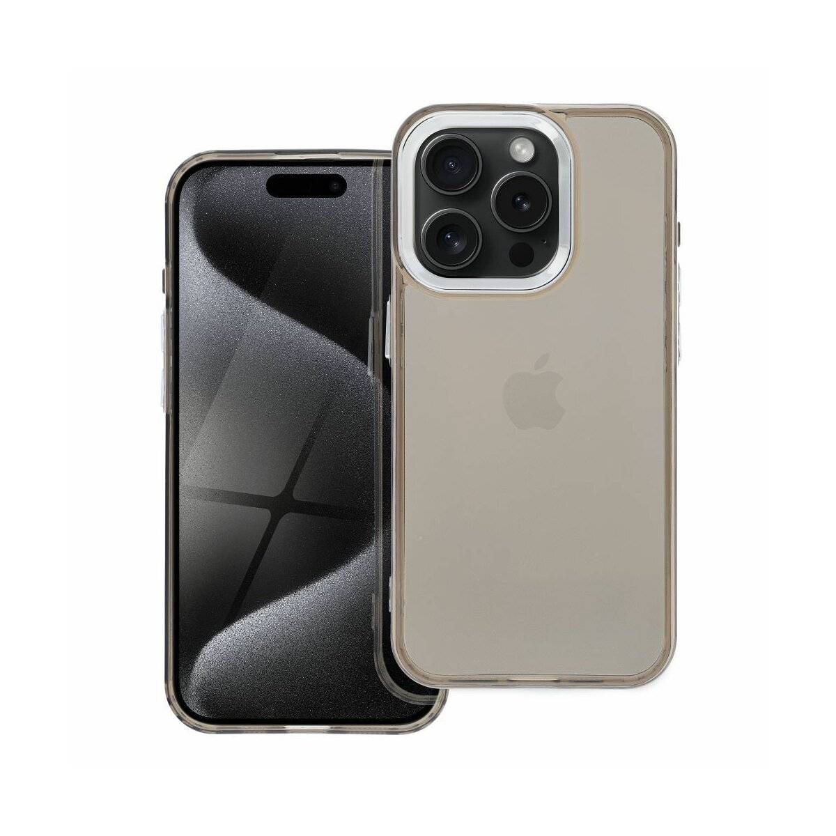 Pearl Handyhülle mit transparentem Design kompatibel mit iPhone 16 Pro Max Schwarz