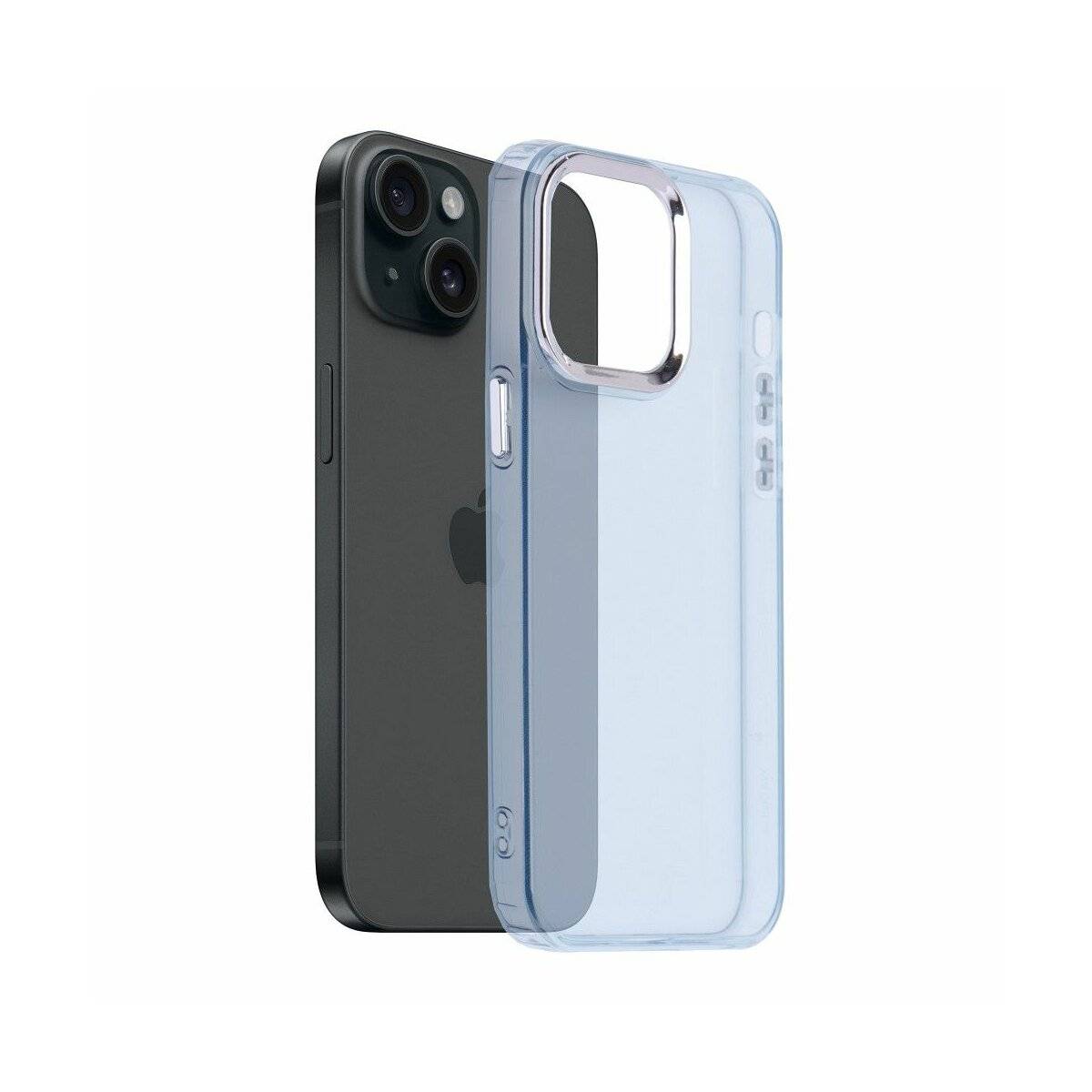 Pearl Handyhülle mit transparentem Design kompatibel mit iPhone 16 Pro Hellblau