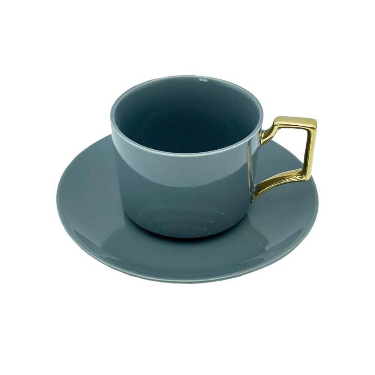 Aliya Kaffee-Set mit 12 Teilen 190 ml – Perfekt für jeden Anlass Anthrazit