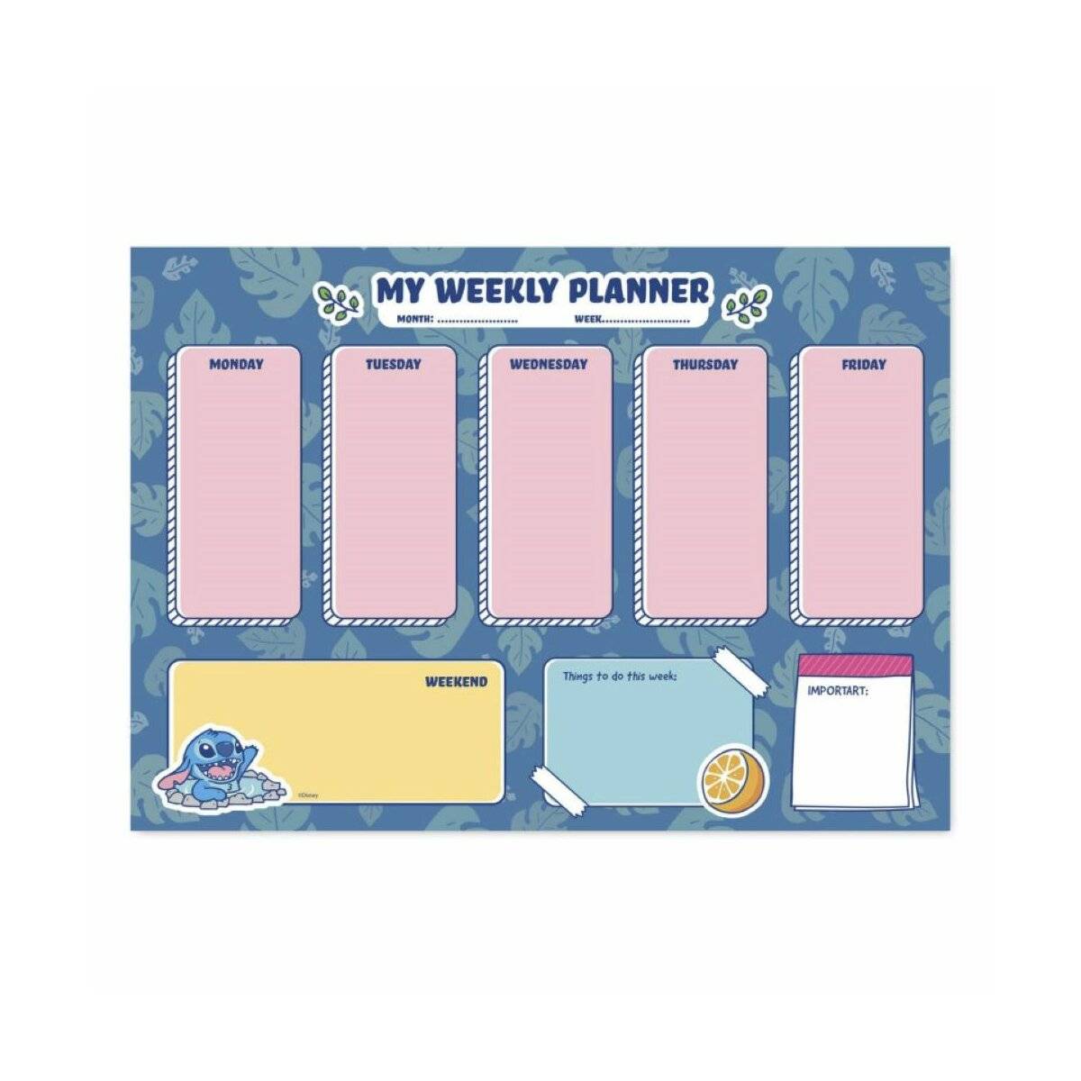 Wochenplaner für jedermann 54 Seiten A4 - Planer mit niedlichen Motiven auf jeder Seite