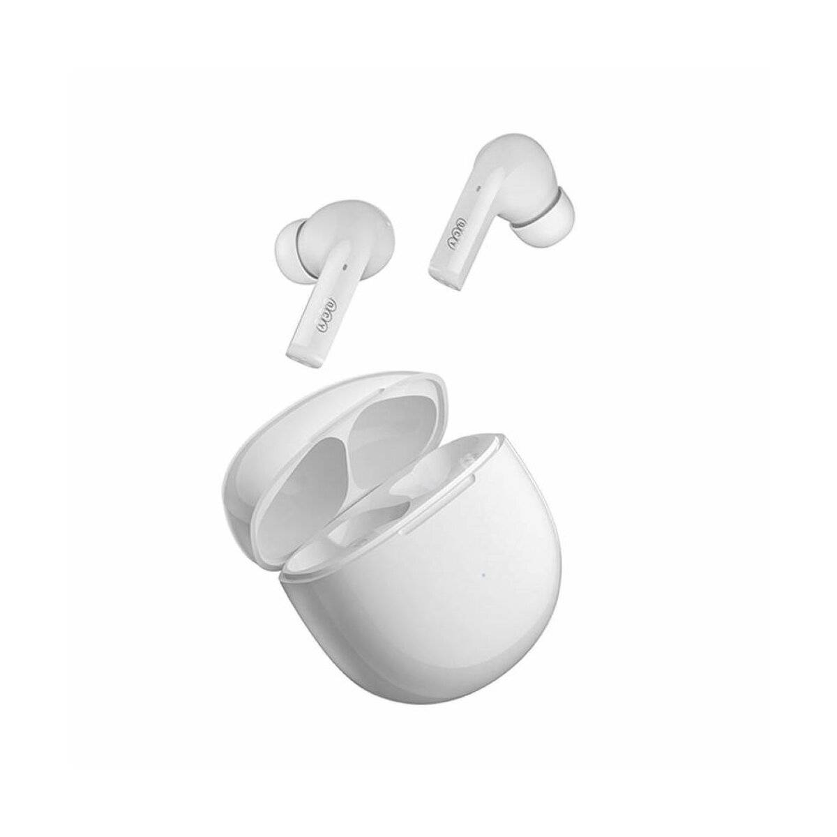 Weiße In-Ear-Kopfhörer mit schlankem Design - Ohrhöhrer T18 mit bis zu 7 h Wiedergabezeit