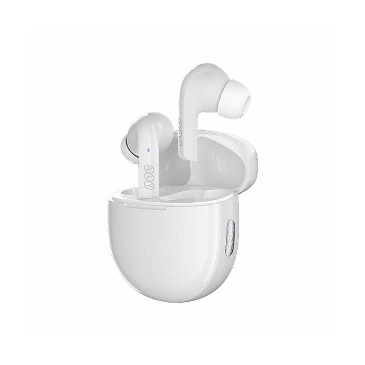 Weiße In-Ear-Kopfhörer mit schlankem Design - Ohrhöhrer T18 mit bis zu 7 h Wiedergabezeit