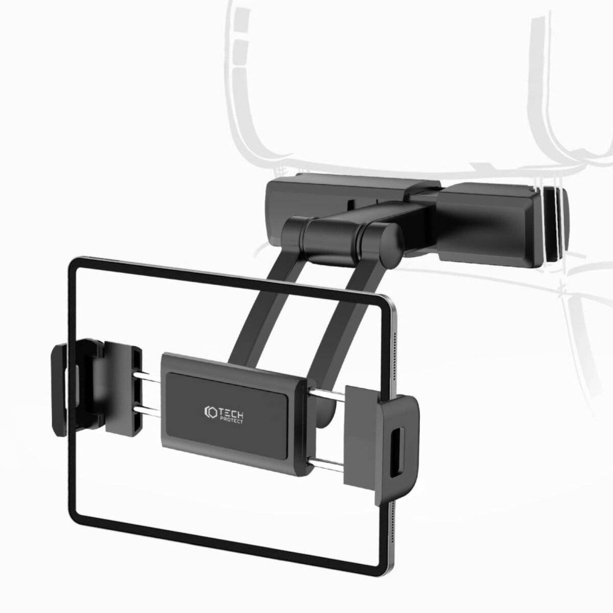 Universelle Autohalterung für Teleskop-Kopfstütze für Telefon/Tablet in Schwarz