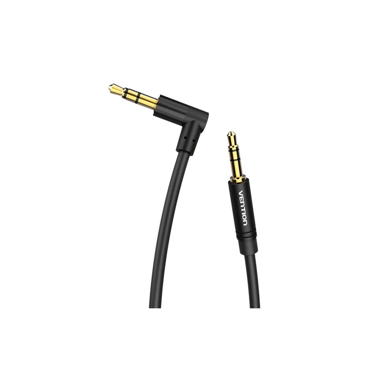 Kabel Audio AUX 3,5mm auf 90° 3,5mm 1m Schwarz