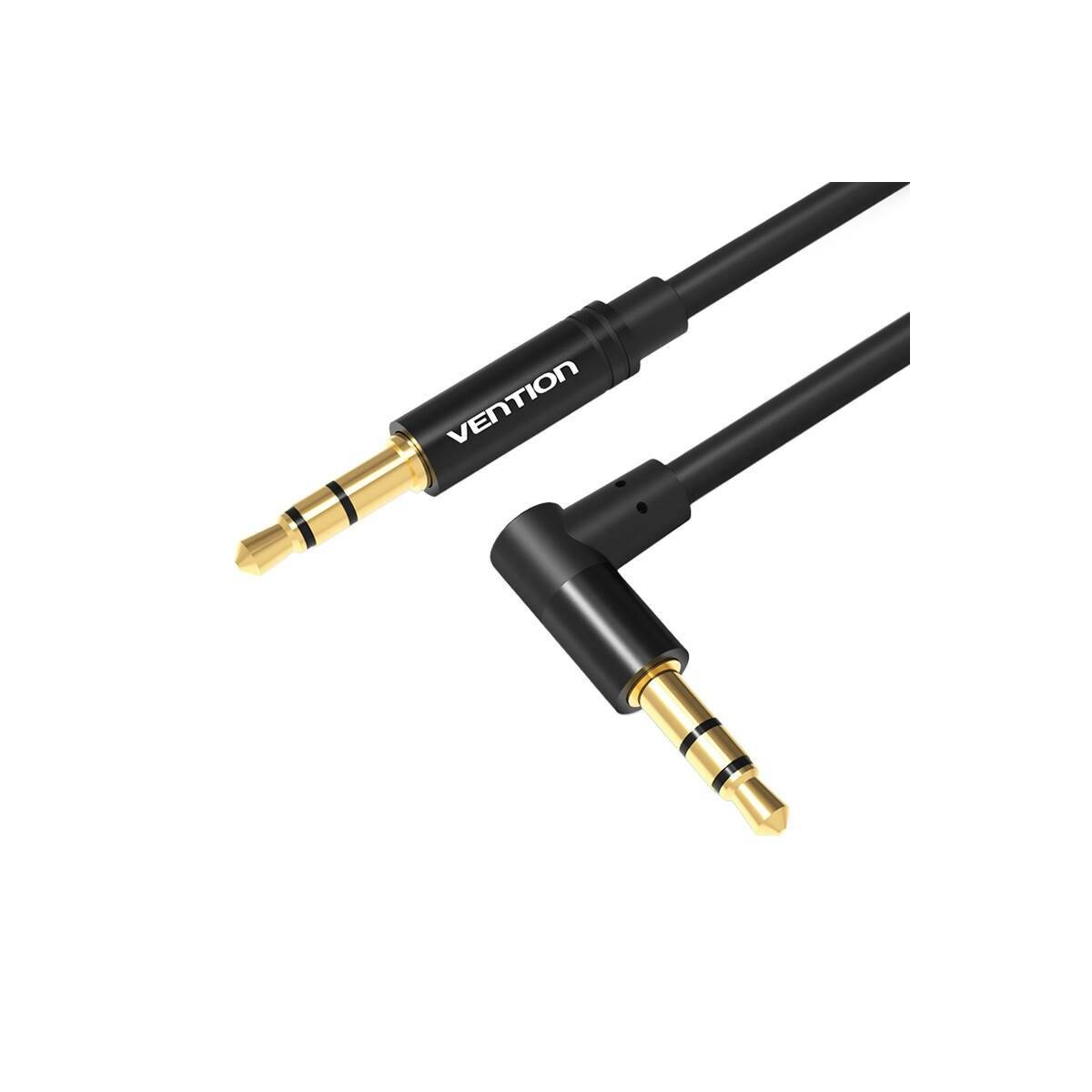 Kabel Audio AUX 3,5mm auf 90° 3,5mm 1m Schwarz