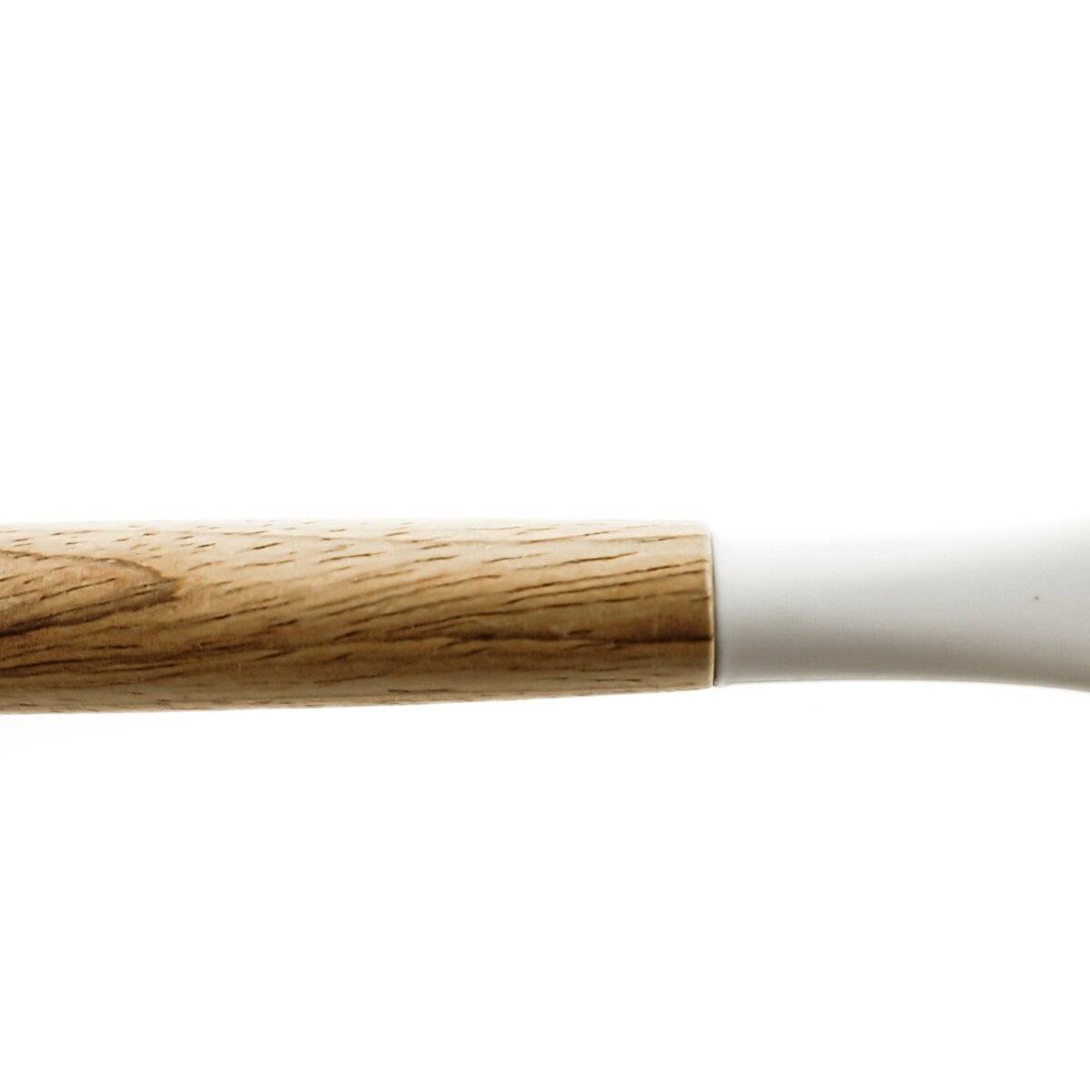 12 teiliges Küchenhelfer-Set aus Silikon Kochgeschirr mit Holzgriff Hitzebeständig Weiß