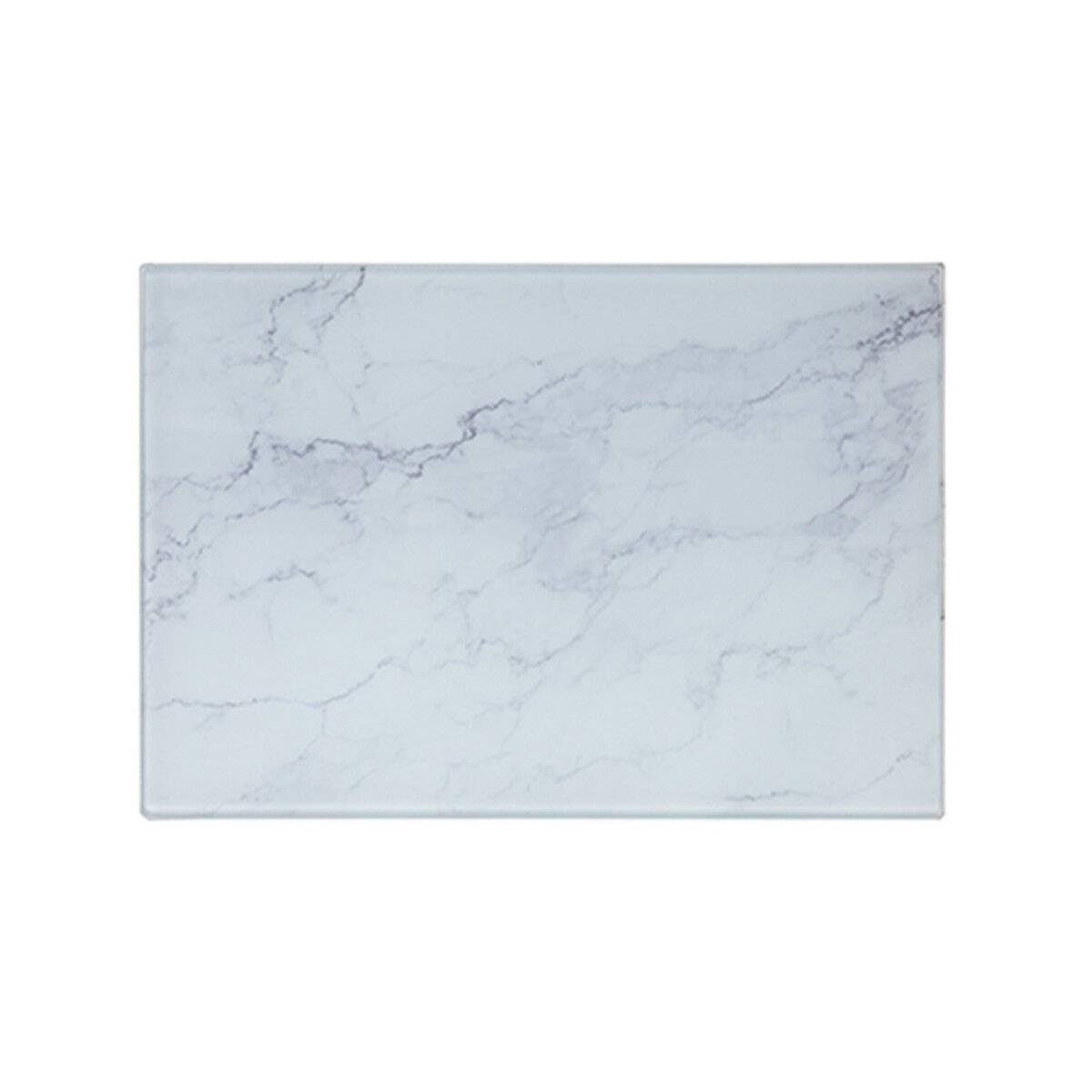 Elegantes Glas-Schneidebrett - Stilvoll und Hygienisch für Ihre Küche Marmor Optik 40 x 30 cm