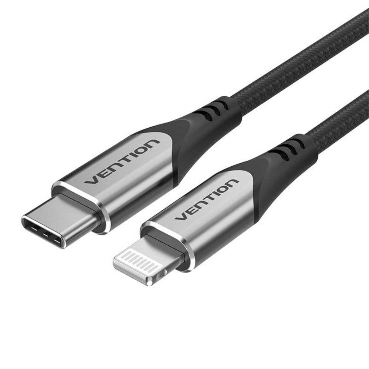 Kabel in Schwarz USB Typ C kompatibel mit iPhone Ladekabel 3A Schnellladekabel 1,5m