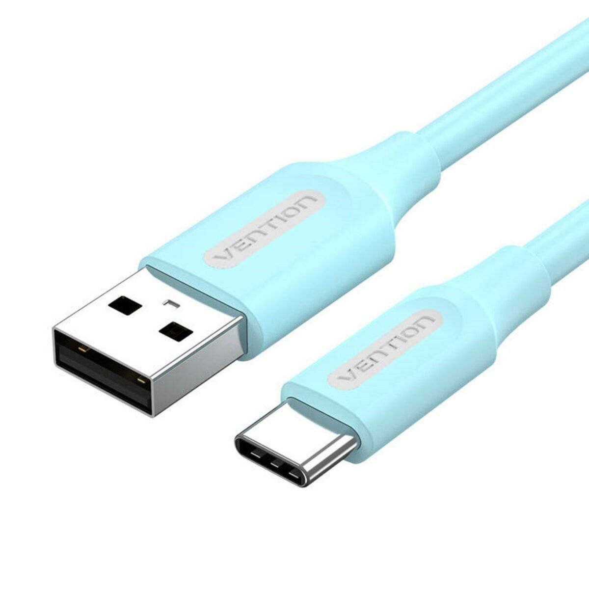 Kabel USB Typ A auf USB Typ C USB 2.0 Ladekabel Hellblau Datenkabel 480 Mbps 2m