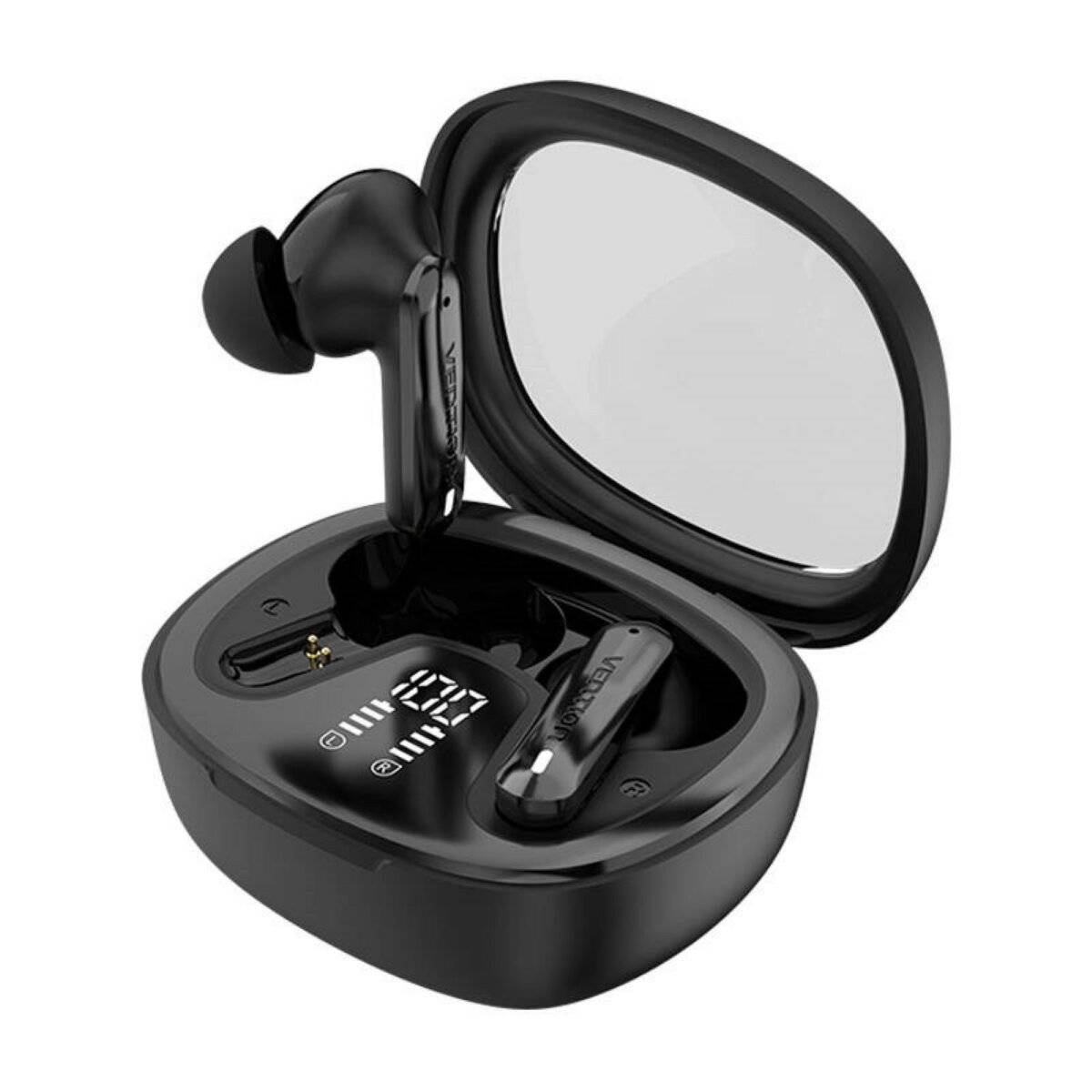 Kabellose Ohrhörer Kopfhörer 320 mAh Bluetooth 5.3 In-Ear Kopfhörer Schwarz