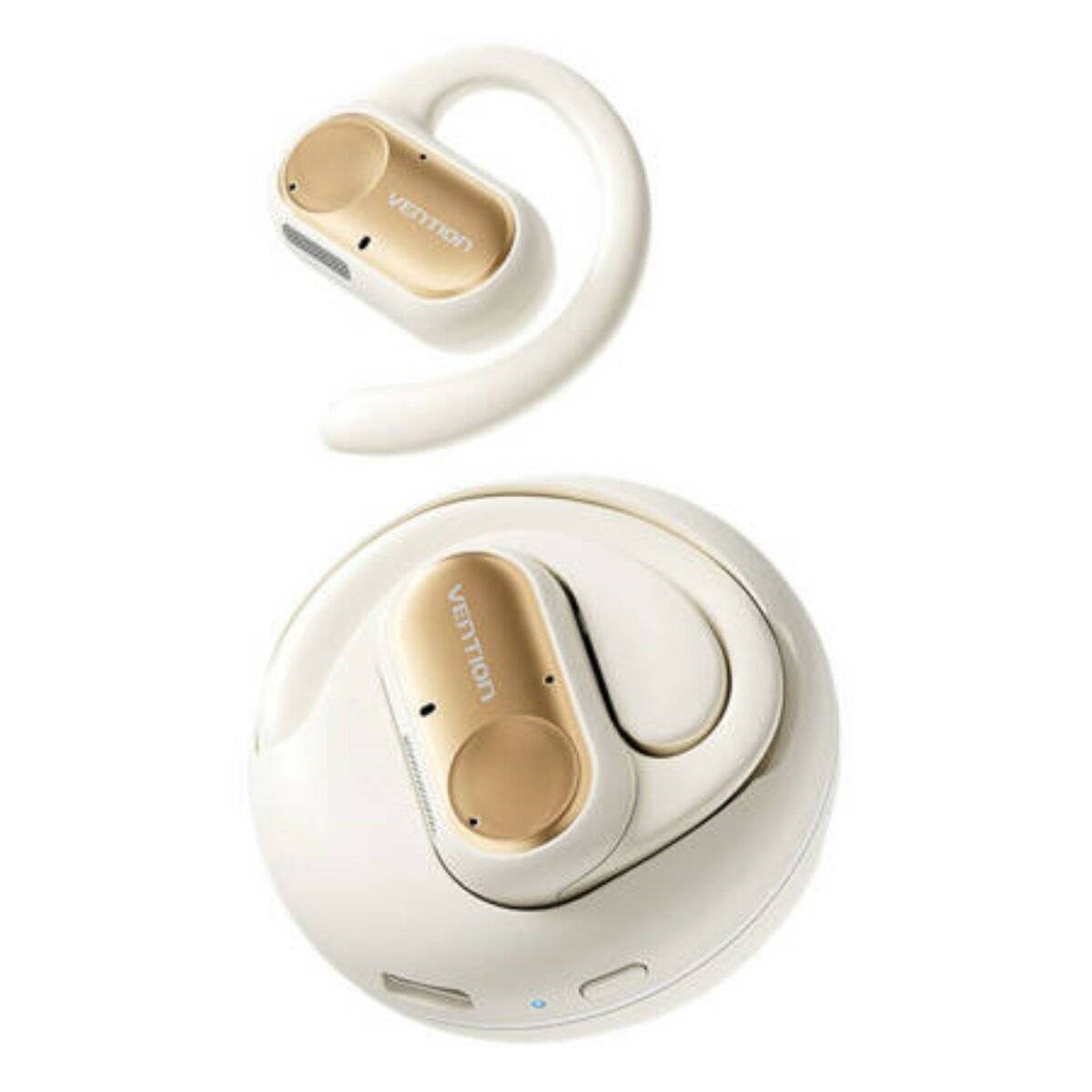 Drahtlose Kopfhörer mit Bluetooth 5.3 Open-Ear Kopfhörer 400 mAh Beige
