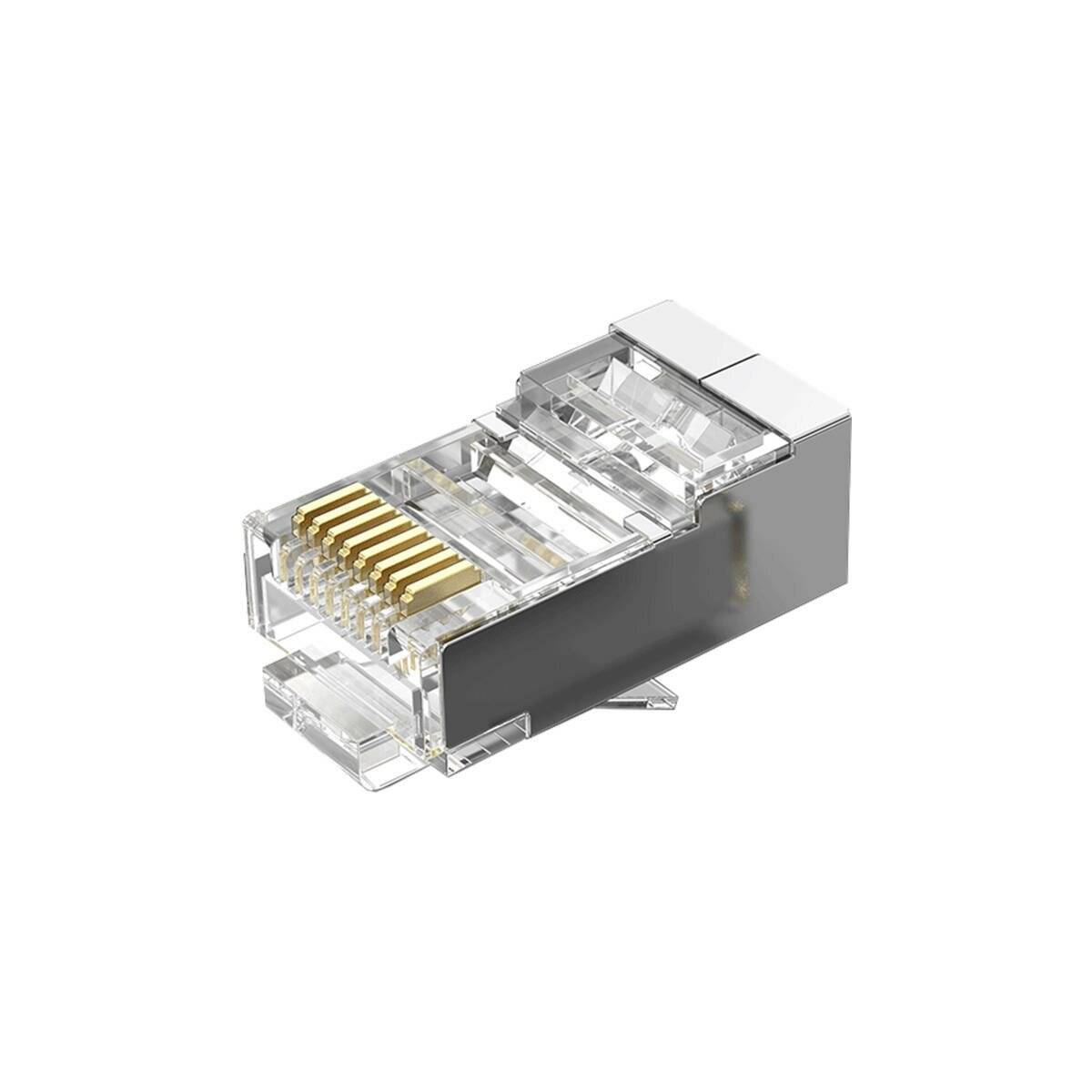 Modularer RJ45 CAT.5E FTP Stecker Transparent 10x