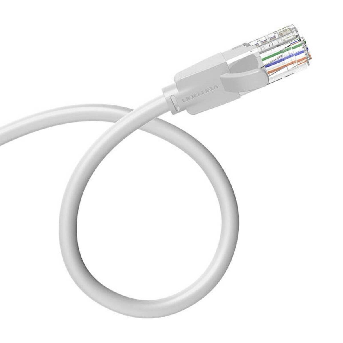 Netzwerkkabel UTP CAT6 Vention RJ45 Ethernet 1000Mbps in Grau RJ45 auf RJ45 1m