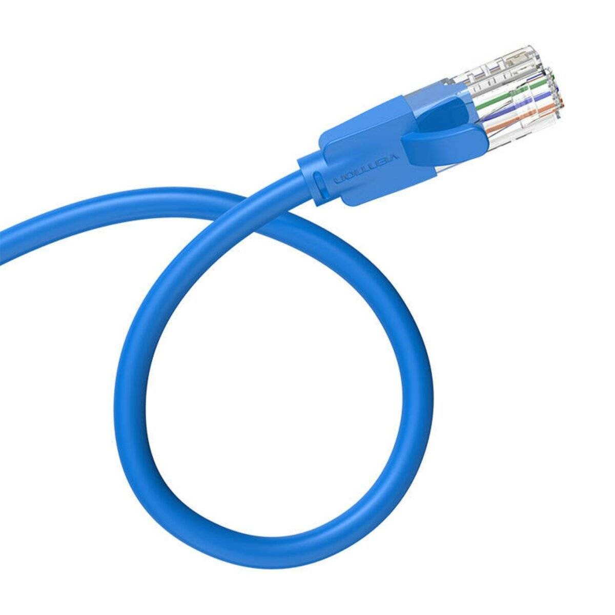 Netzwerkkabel UTP CAT6 Vention RJ45 Ethernet 1000Mbps in Blau RJ45 auf RJ45 2m