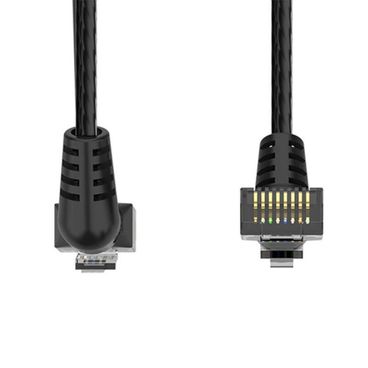 Netzwerkkabel UTP Cat.6 Vention RJ45 Ethernetkabel in Schwarz 90-Grad-Stecker 5m