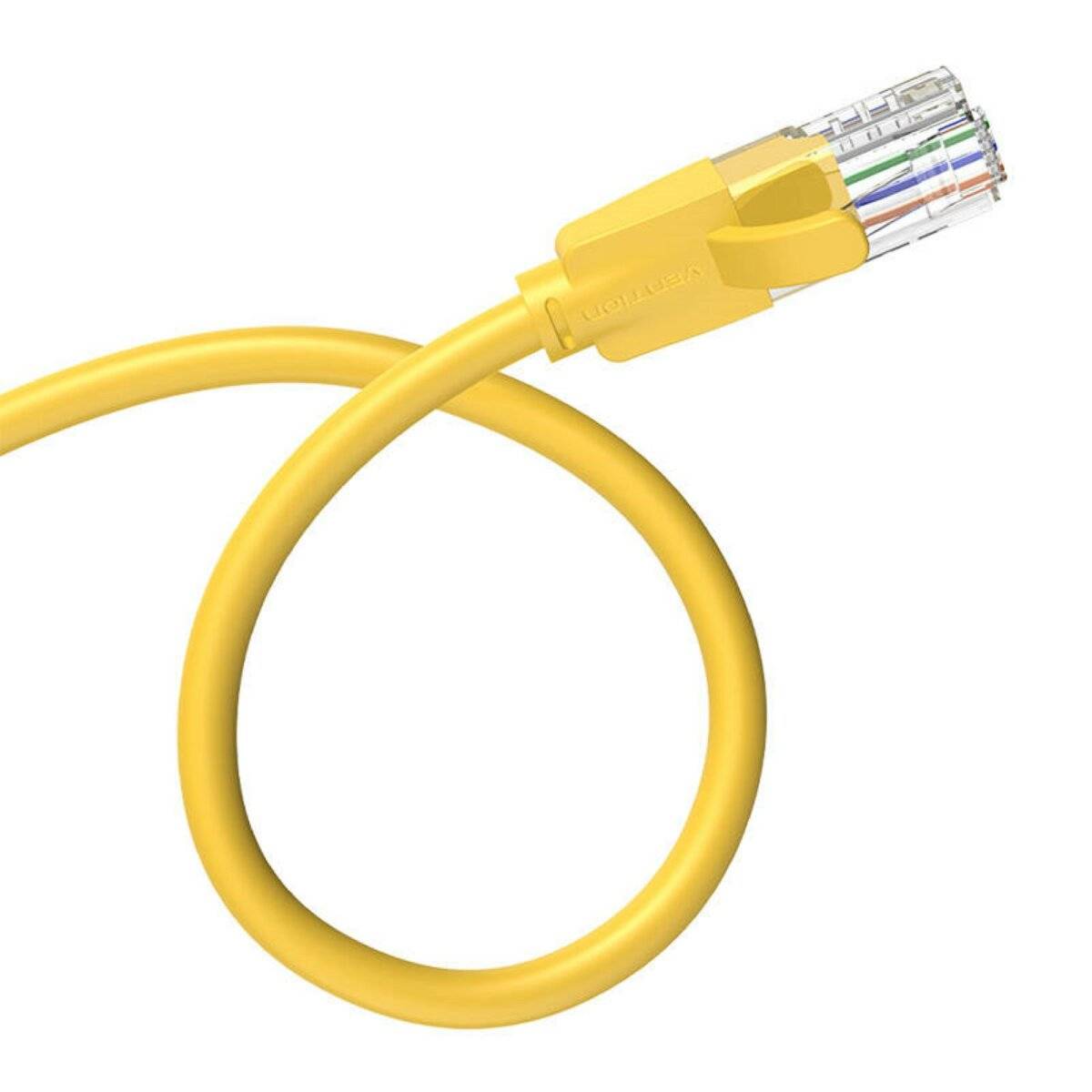 Vention Netzwerkkabel UTP CAT6 RJ45 Ethernet 1000Mbps in Gelb RJ45 auf RJ45 1m